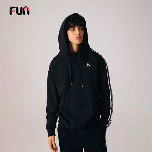 Fun线下同款2025秋冬潮牌连帽卫衣套装宽松百搭男女情侣上衣外套