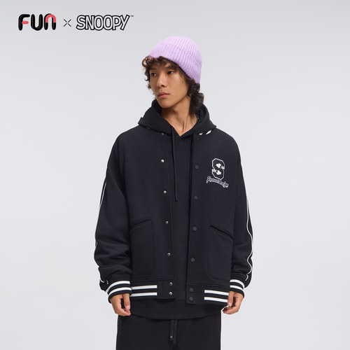 Fun2025秋冬季商场同款史努比联名款时尚运动夹克上衣外套男