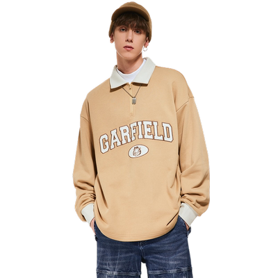 舒适Fun潮酷百搭翻领套头卫衣