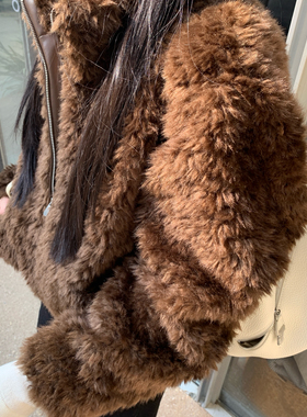 一起冬上新韩系立领环保毛保暖洋气短外套DJK01658