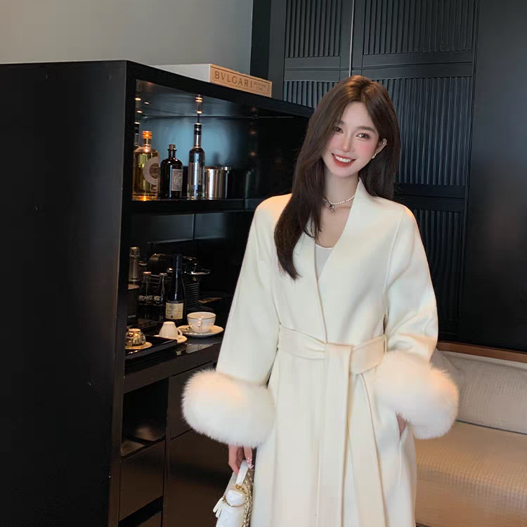 一起设计WER-显瘦气质女神羊毛外套(配腰带)（含90羊毛）XXY010