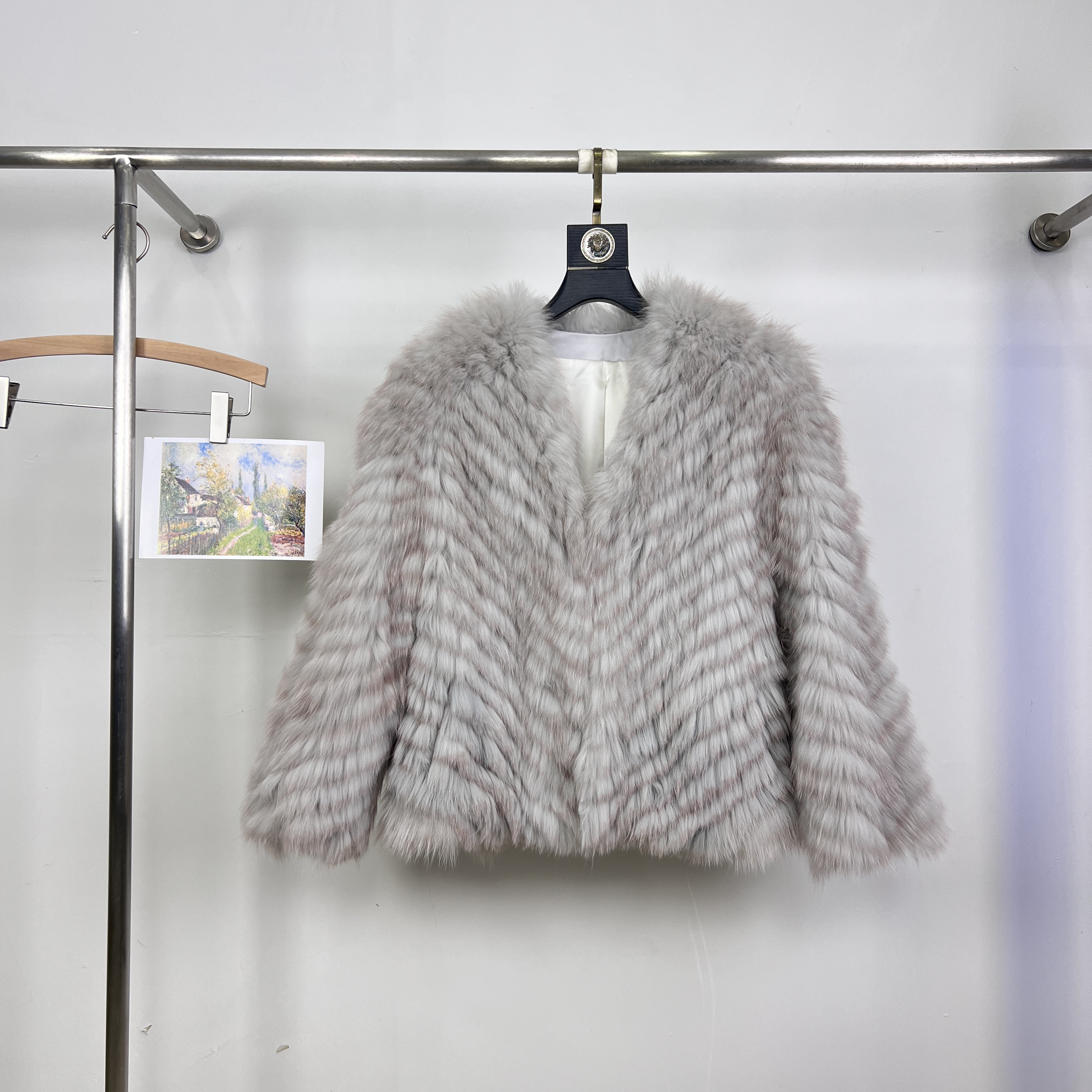 一起设计WER-草外套女短款年轻款毛毛大衣保暖皮草外套XY001