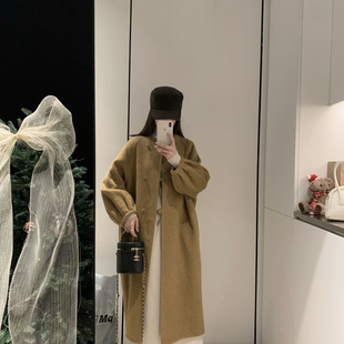 一起笼袖设计~精致小包扣显瘦不挑人羊毛外套(含100羊毛)01288W