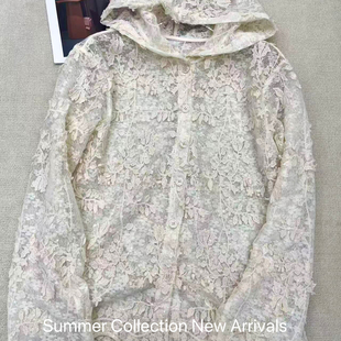 一起夏上新重工绣花连帽防晒衫 3710