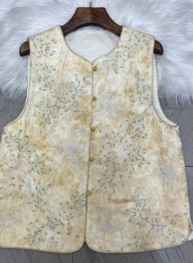 一起新新中式国风刺绣马甲背心高级感两面穿马甲马甲A9669