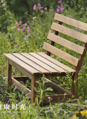 康康时光迷你木条长椅拍摄zakka