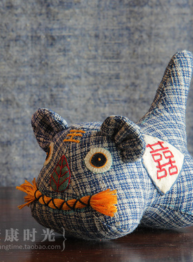 康康时光老布小虎复古风摆件