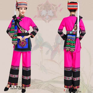 云南石林撒尼族阿诗玛彝族女装民族风刺绣演出服套装舞蹈服装