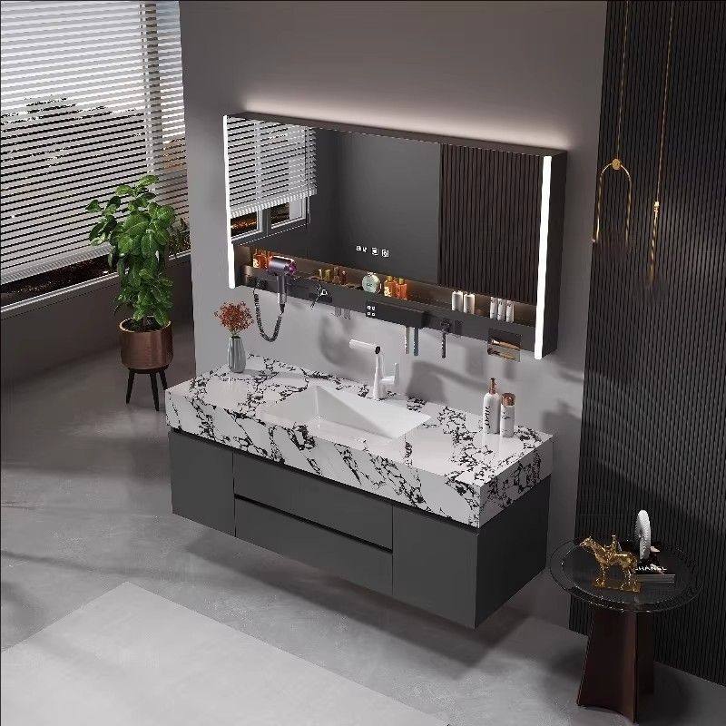 莫顿宝格丽岩板陶瓷岩板陶瓷一体盆浴室柜组合卫生间洗漱台洗手池,家装主材,浴室柜组合,淘宝优惠券,粉丝福利购,淘宝优惠卷