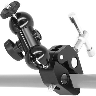 360全景运动相机大力夹摩托车固定支架自行车适用gopro山狗手机夹