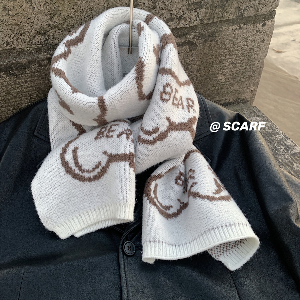 小熊围巾XZ221-2-W68-P32-控45,饰品围巾,星座218