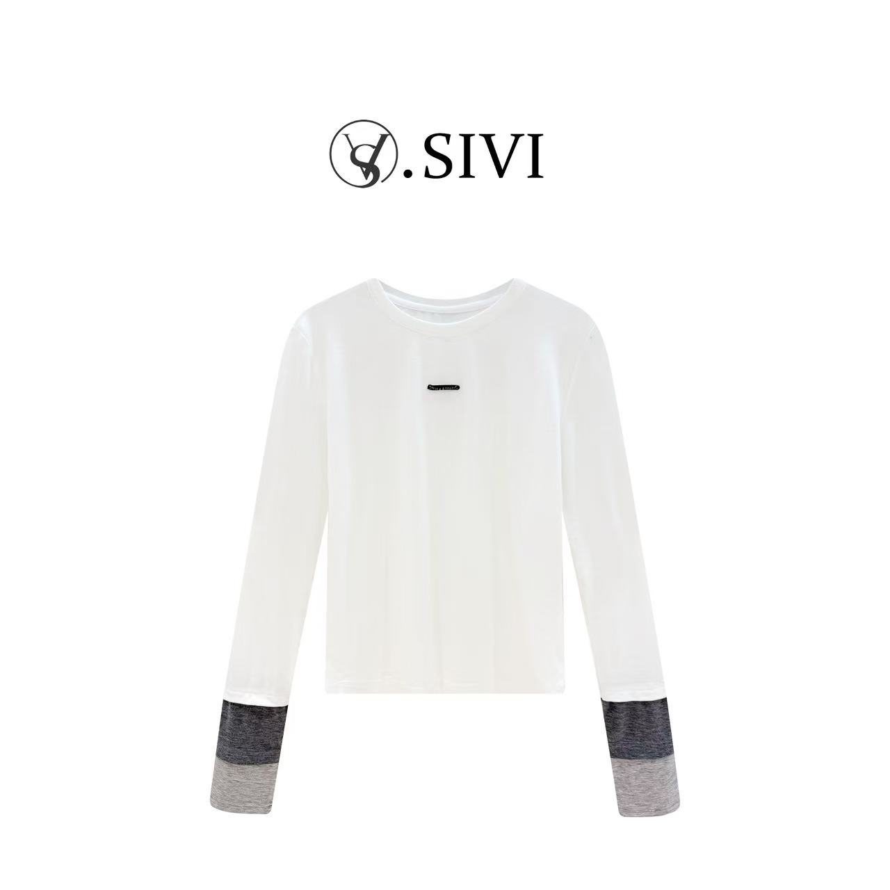 熙薇【白秧之境】2025早秋新款时尚气质休闲百搭长袖上衣H5304