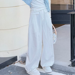 百搭抽绳阔腿休闲裤 熙薇 新款 2026春季 M2369 清简垂柔
