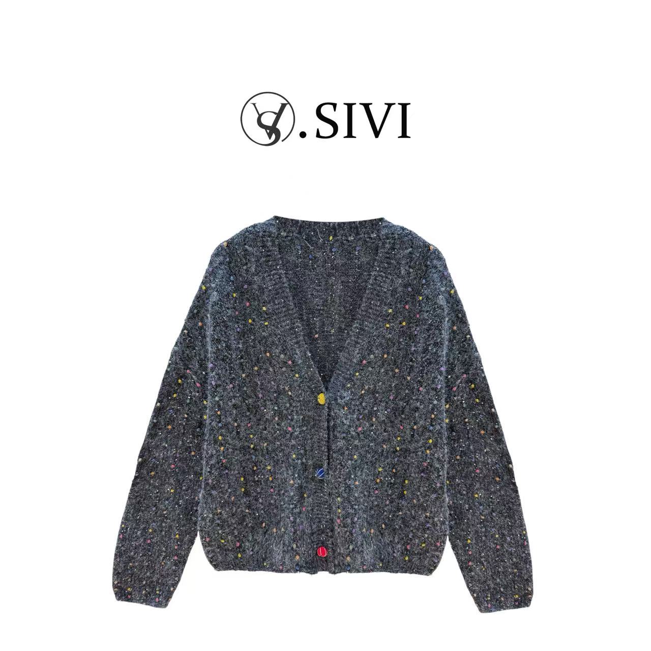 熙薇【松柏后凋】2025早秋新款时尚休闲百搭毛衣开衫H5119