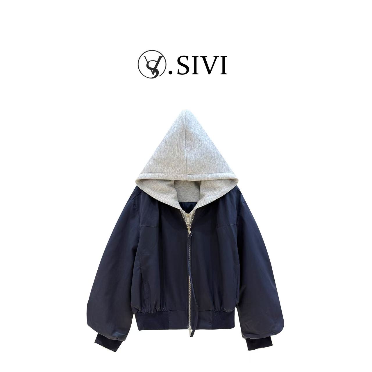 熙薇【秋风习习】2025早秋新款时尚气质休闲百搭连帽外套H5187