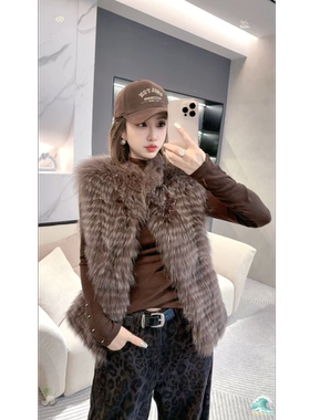 【熙薇SIVI】2025秋冬新款时尚洋气狐狸毛皮-草马甲H6062