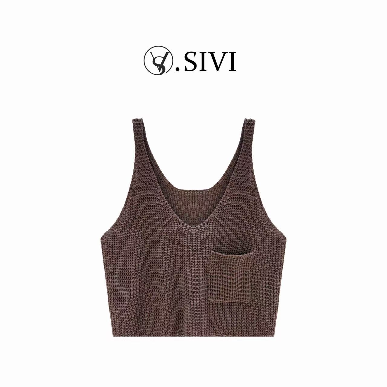 熙薇【百搭背心】2025早秋新款时尚休闲百搭毛衣背心H5236