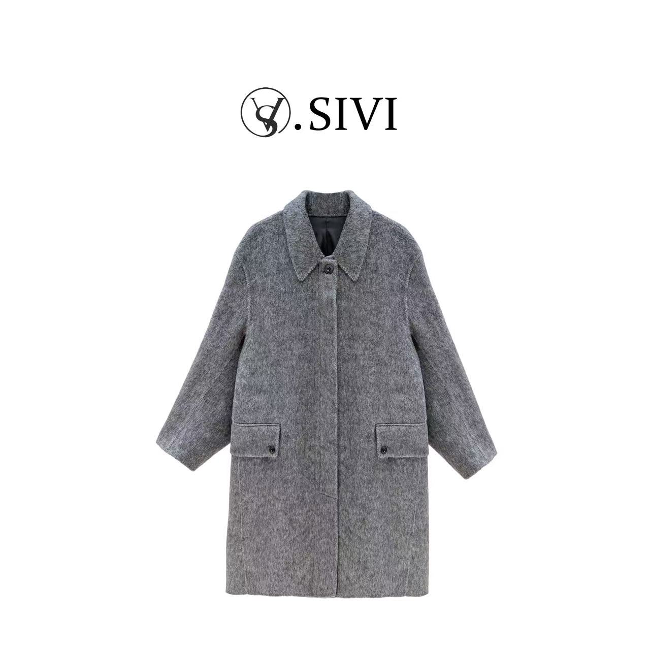 熙薇2025秋冬新款休闲时尚高端毛呢大衣H5940