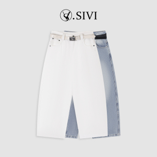 直筒八分牛仔休闲裤 2026新款 M2038 旧途里 熙薇