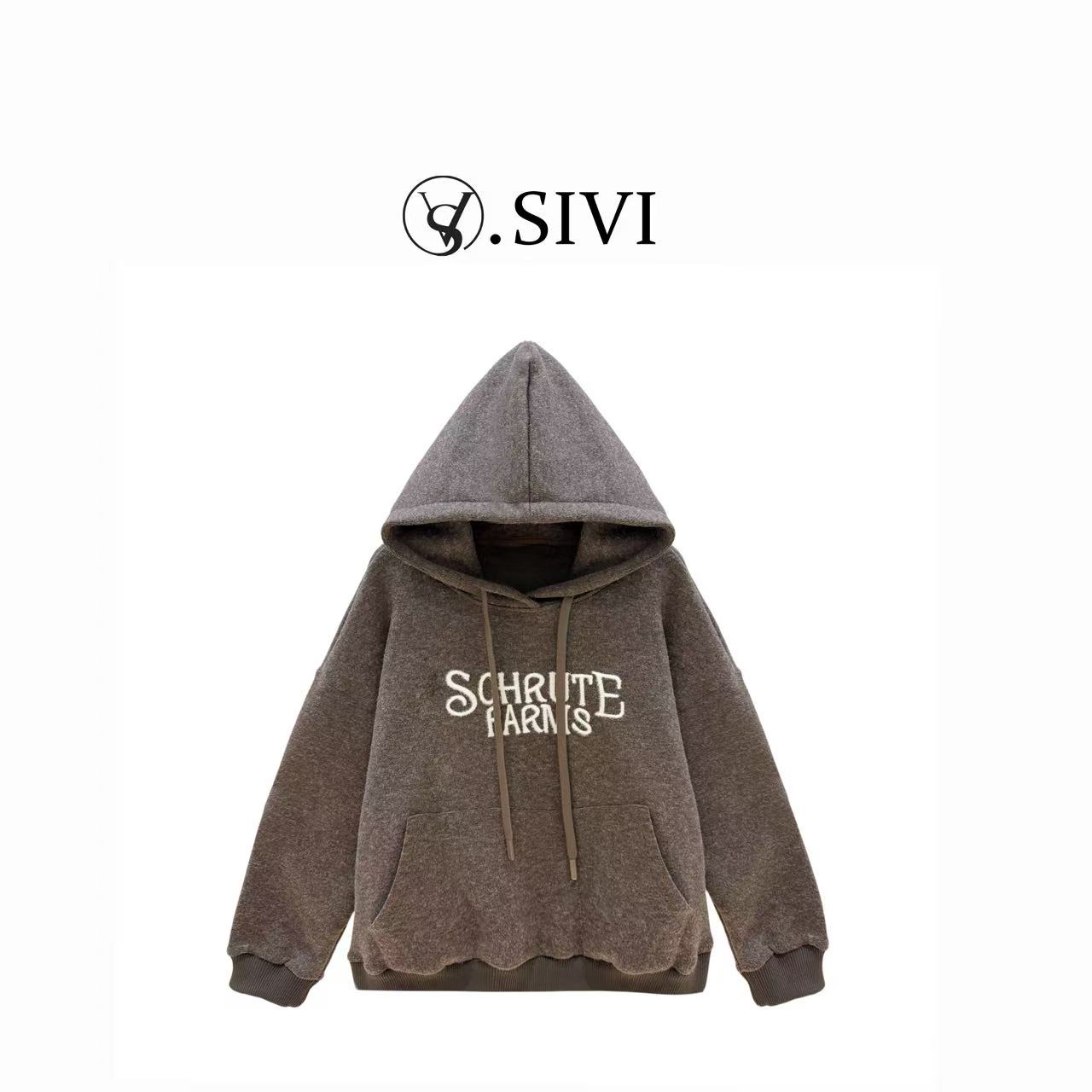 【熙薇SIVI】2025秋冬新款休闲时尚保暖加厚羊毛卫衣H6038