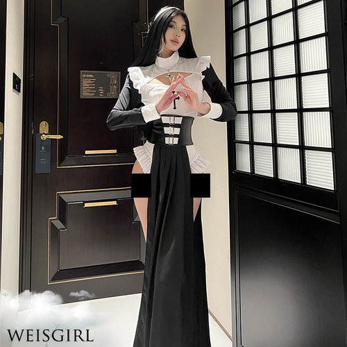 万圣节服装性感护士修女制服套装