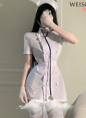 性感制服套装医生cosplay可爱白衣天使辣妹万圣节小胸护士装纯欲