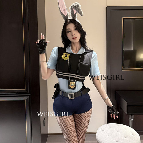 欧美风性感兔子制服套装教官