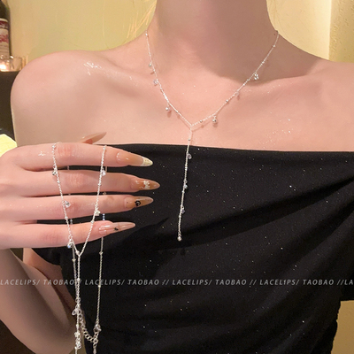 穿搭加分~小铃铛流苏项链女款