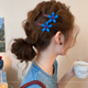 一眼心动 发夹女蓝色花朵侧边夹前额碎发刘海夹发卡2026新款 头饰