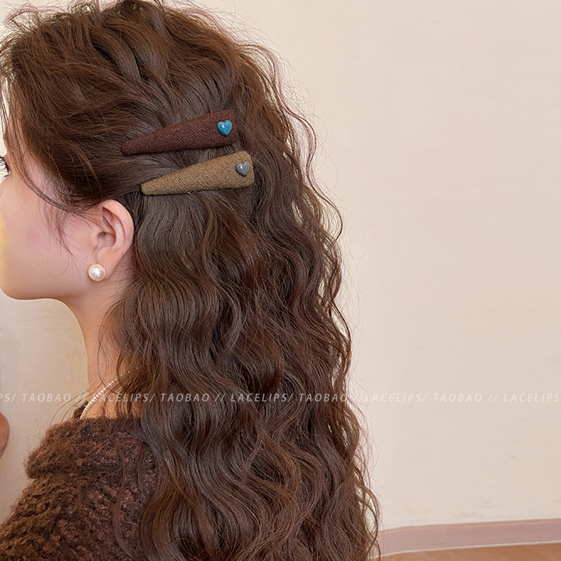 燕麦可可~爱心发夹女2025新款