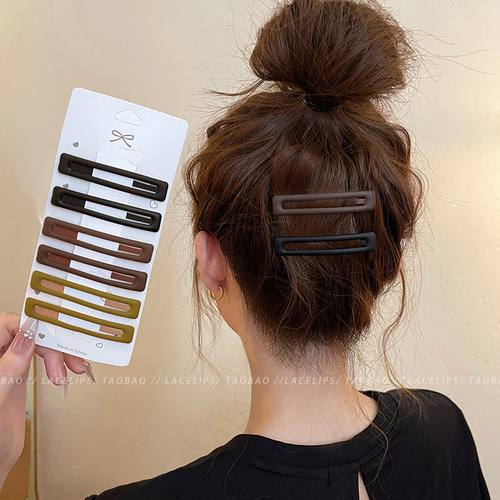 6个装简约磨砂bb夹发夹女