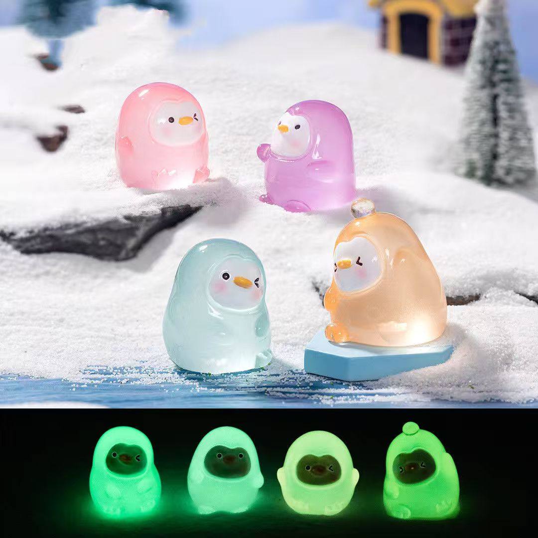 微景观创意可爱发夜光企鹅公仔摆件diy雪景装饰品配件桌面小摆件,家居饰品,桌面摆件,淘宝优惠券,粉丝福利购,淘宝优惠卷