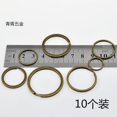 10个 25mm复古配件 30mm古铜色钥匙圈28mm扣钥匙环1112光圈扁圈