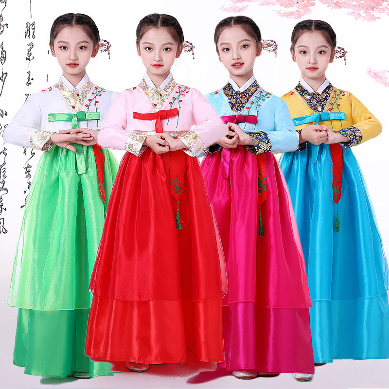 女童传统韩服大长今母女朝鲜族服少数民族大合唱舞蹈演出走秀礼服