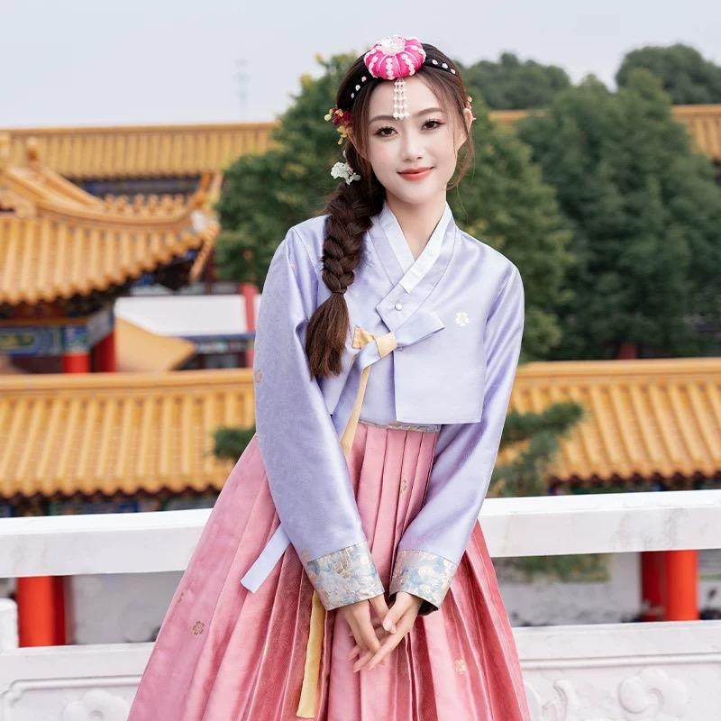 新款延吉朝鲜族民族服装传统韩服女婚礼服超仙女款写真舞台演出服
