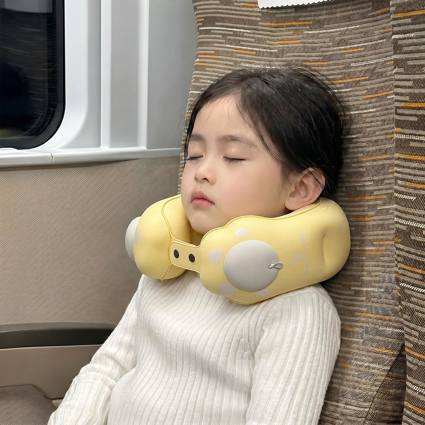 宝宝高铁带娃睡觉神器儿童旅行u型枕可携式充气长途护颈头枕u形脖图片