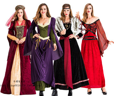 万圣节迪士尼维多利亚宫廷装白雪公主裙小红帽COSPLAY电影演出服