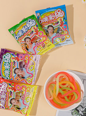 味彩绳糖果16g30怀旧零食本合