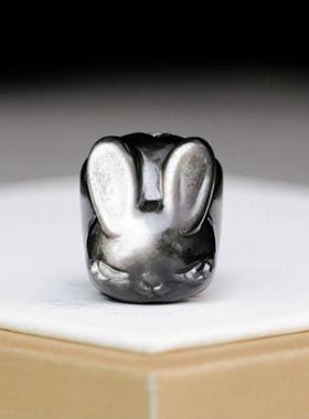 天然黑曜石手串配件金银曜石