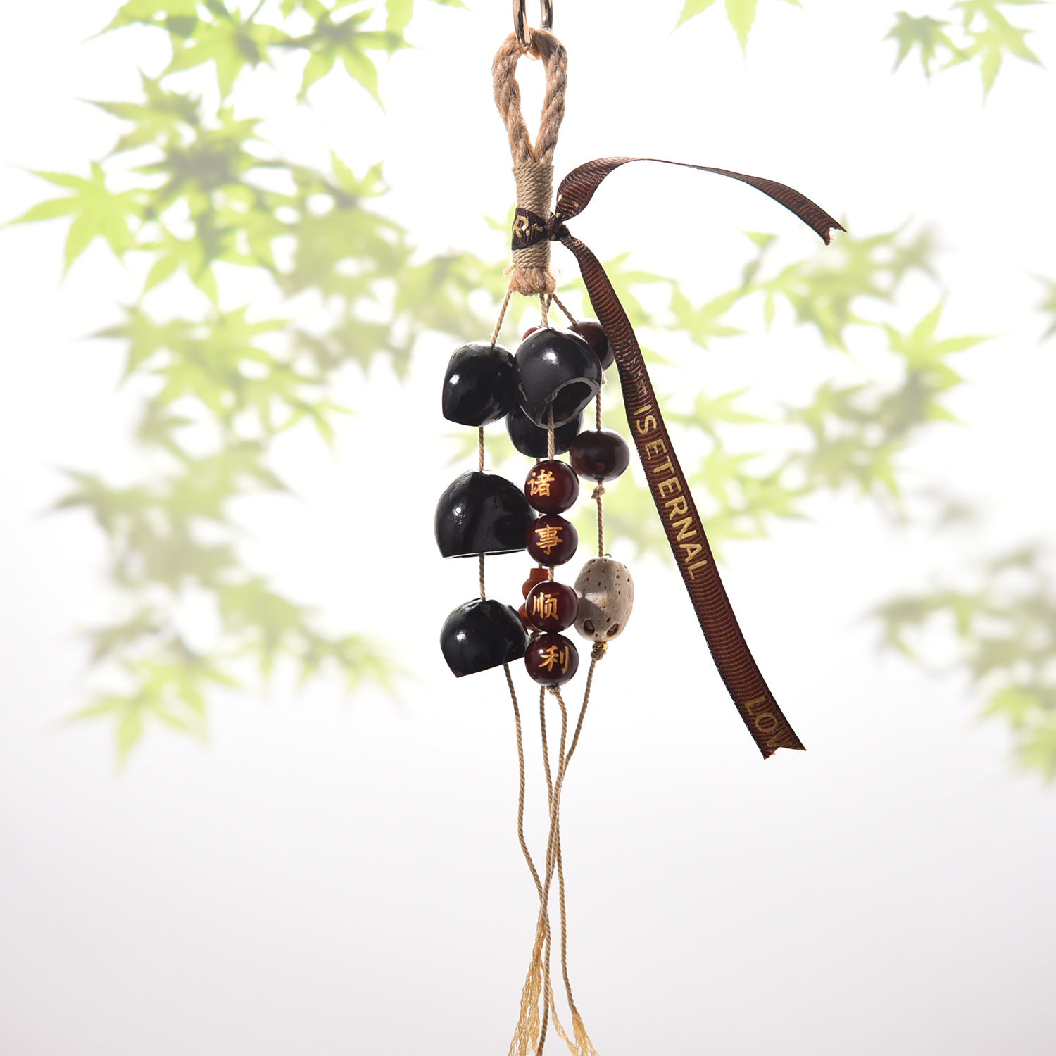 天然菩提籽 阿修罗风铃汽车挂件钥匙扣风铃 包挂 饰品吊坠