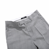 可机洗精纺MUSLUN秋冬修身 100%羊毛 通勤基础百搭花灰色长西裤