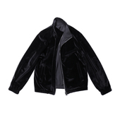 秋冬新款 MUSLUN缪伦双面穿夹克拉链外套丝绒防水风衣料