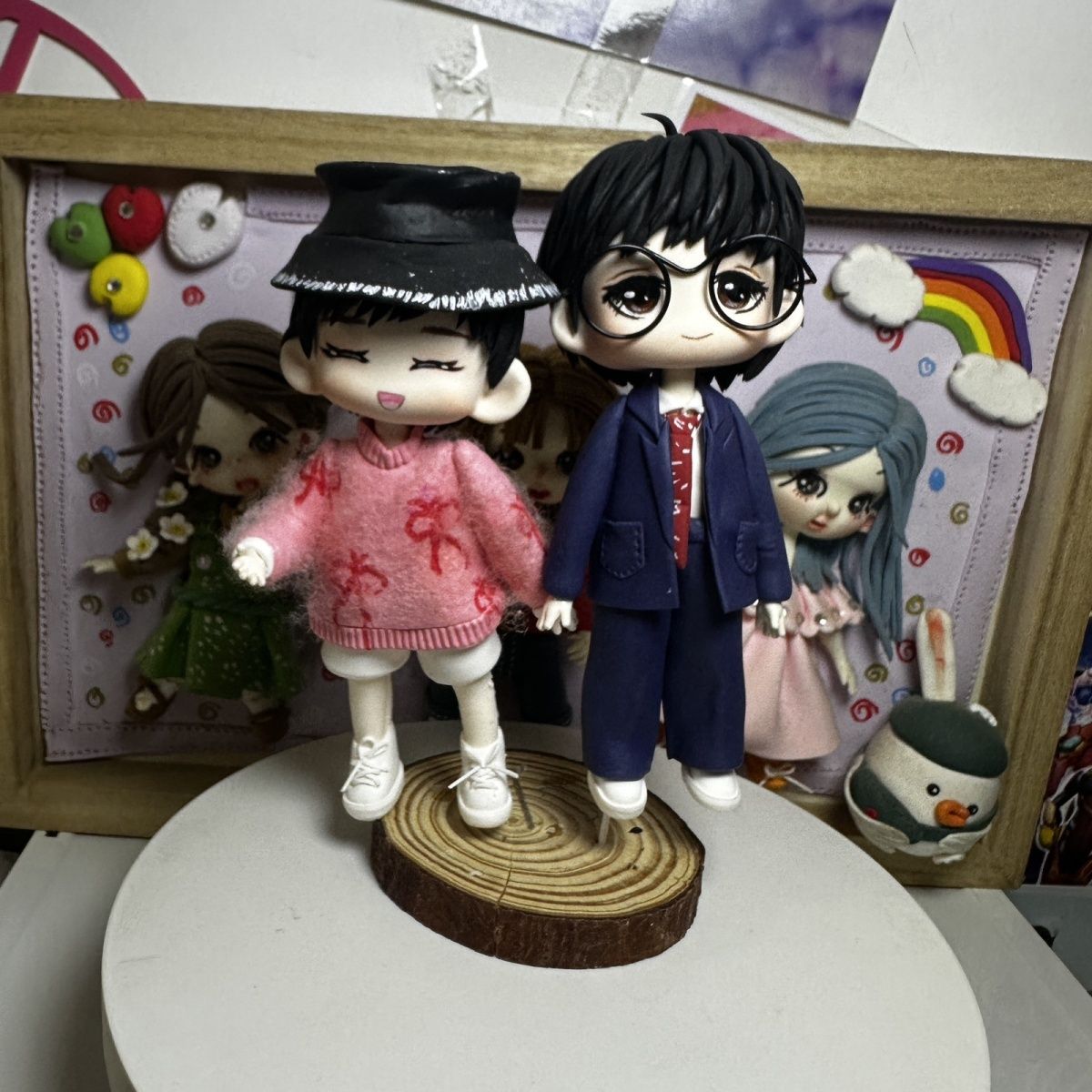 成毅日常私服造型摆件粘土真人