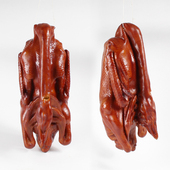 仿真狮头鹅模型食品菜品假菜鸭鸡模型定制烧腊烧鹅双面餐厅摆设