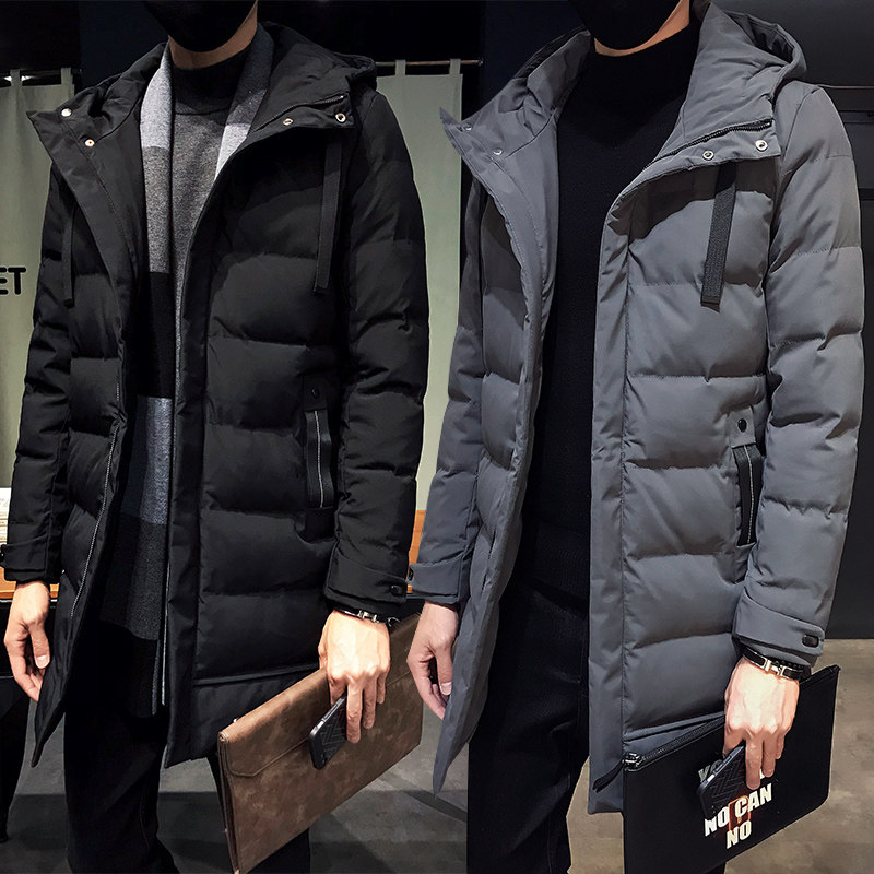 男士外套冬季潮流棉衣冬天加厚中长款秋冬装羽绒棉服棉袄青年防寒