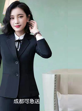春季新女式小西服学生面试职业装工作服气质公务员正装西装外套装