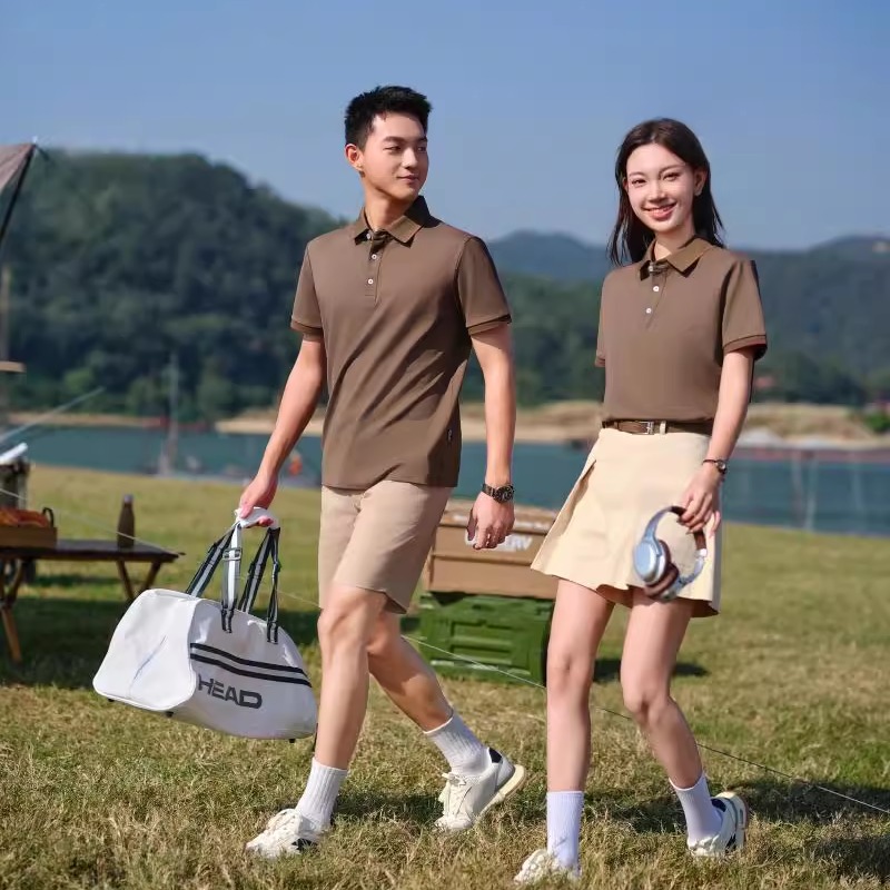 LA夫劳伦同款商务拼色领POLO衫