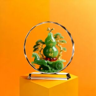 八方来财葫芦水晶摆件家居客厅玄关马到成功乔迁招财福禄进门摆台