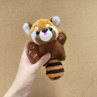 Cute and adorable cross-border raccoon pendant, plush toy doll, red panda bag, hanging decoration, keychain doll thumbnail 2