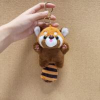 Cute and adorable cross-border raccoon pendant, plush toy doll, red panda bag, hanging decoration, keychain doll thumbnail 3
